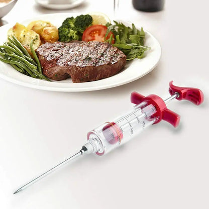 Barbecue Grill Syringe Sauce Injector Roast Needle