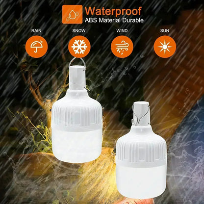 60W Emergency Light Outdoor Camping USB Rechargeable LED Light Bulb Lantern