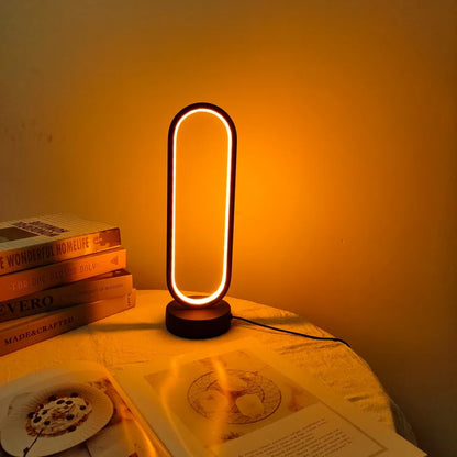 Ring Lamp Living Room Three-color Dimming Bedside Lamp LED Night Light