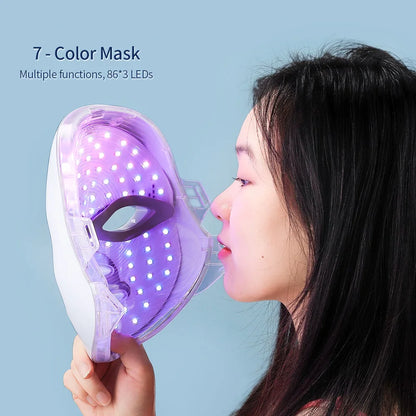 7 Colors Led Facial Light Therapy Mask For Skin Tightening Lifting Anti-aging Bio-Light Beauty