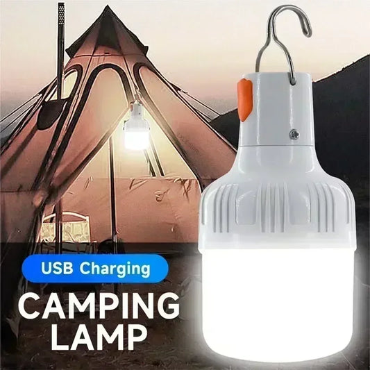 60W Emergency Light Outdoor Camping USB Rechargeable LED Light Bulb Lantern