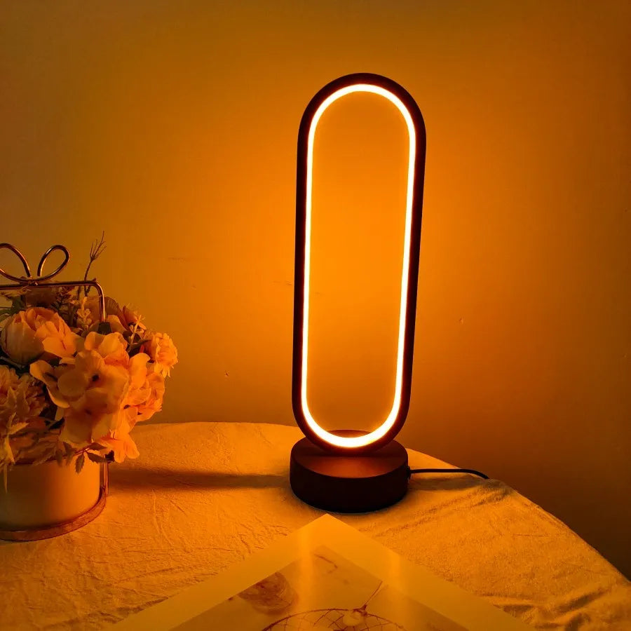 Ring Lamp Living Room Three-color Dimming Bedside Lamp LED Night Light