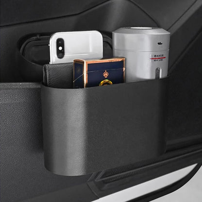 Car Mounted Mini Press Type Side Door Garbage Bin With Lid Hanging Storage Bin