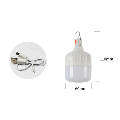 60W Emergency Light Outdoor Camping USB Rechargeable LED Light Bulb Lantern