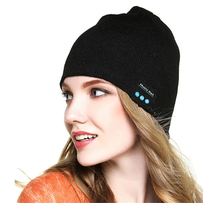 Wireless Smart Cap Headset Warm Beanie Rechargeable Bluetooth Headphone