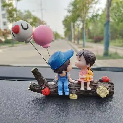 Anime Car Interior Decoration Cute Kissing Couple Dashboard Decoration