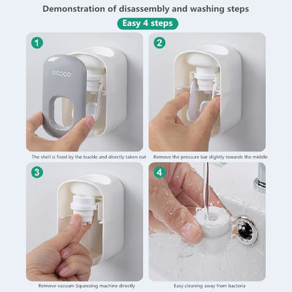 Wall Mount Automatic Toothpaste Dispenser Squeezer Toothpaste Holder