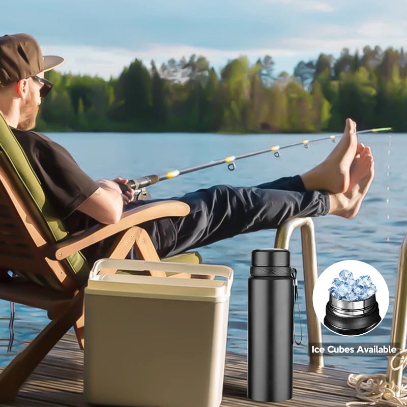 1L Thermal Water Bottle Temperature Display Thermos Bottle Stainless Steel Tumbler