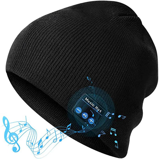 Wireless Smart Cap Headset Warm Beanie Rechargeable Bluetooth Headphone