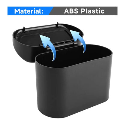 Car Mounted Mini Press Type Side Door Garbage Bin With Lid Hanging Storage Bin