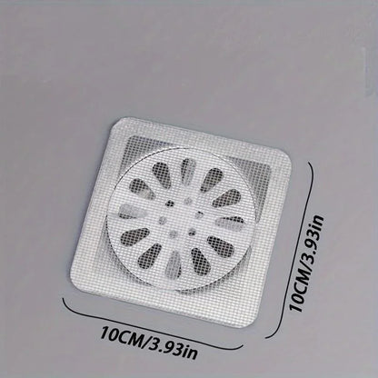 10pcs Disposable Shower Drain Hair Catcher Mesh Shower Drain Cover