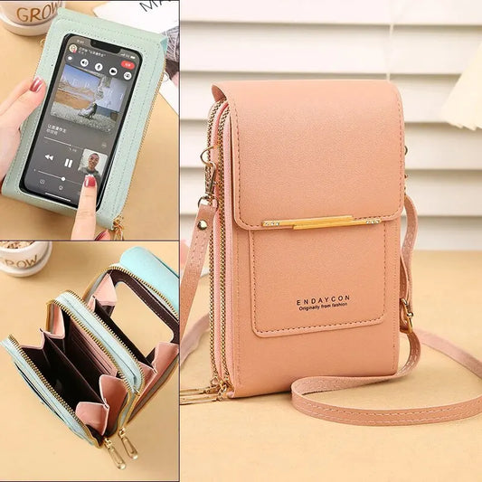 Touch Screen Cute Crossbody Phone Messenger Bag for Women