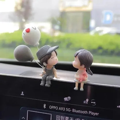 Anime Car Interior Decoration Cute Kissing Couple Dashboard Decoration