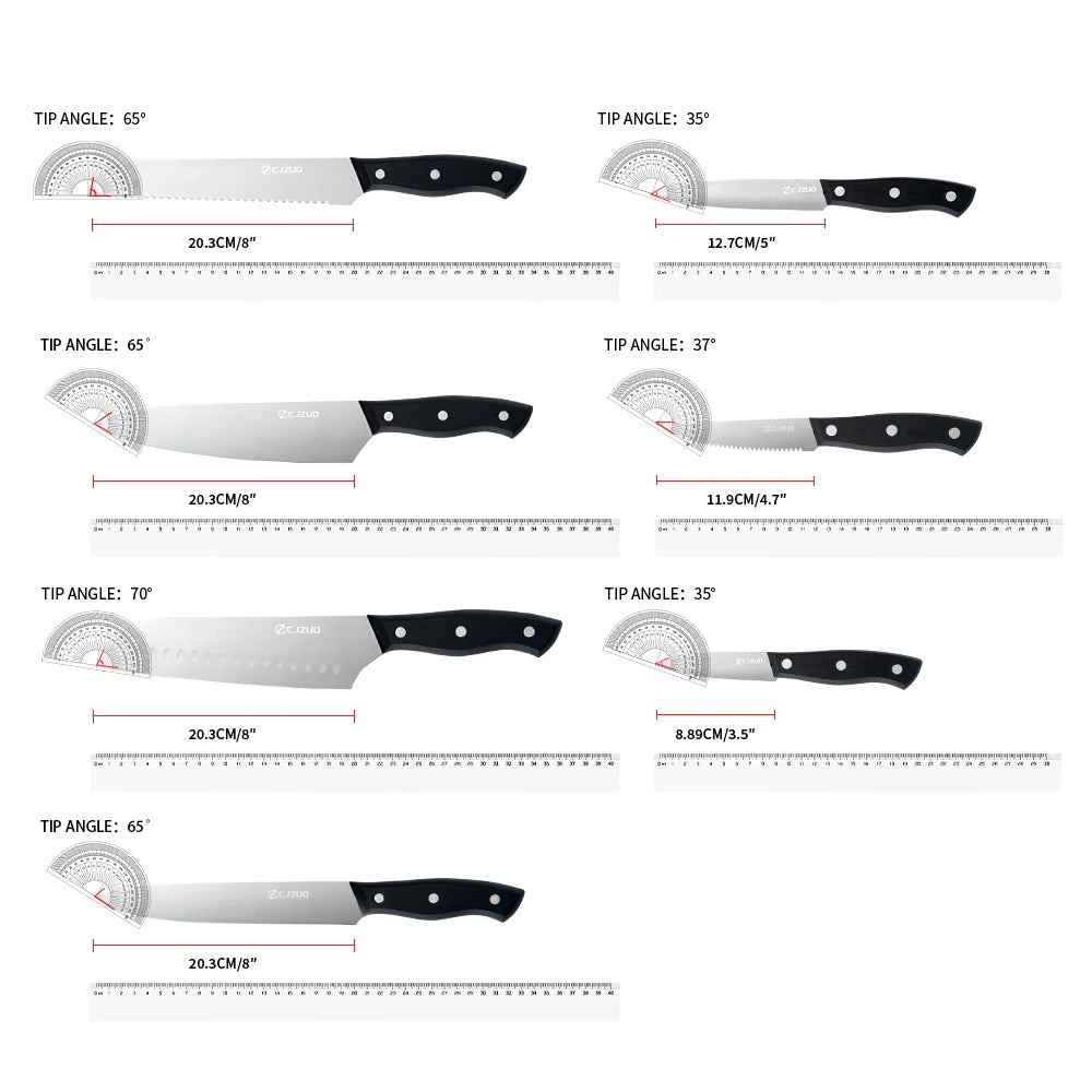 15PCS/set Stainless Steel Kitchen Knife Set