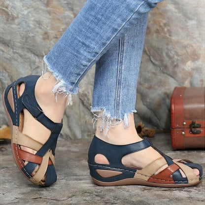 Women's Low Platform Soft Wedge Heels Sandals