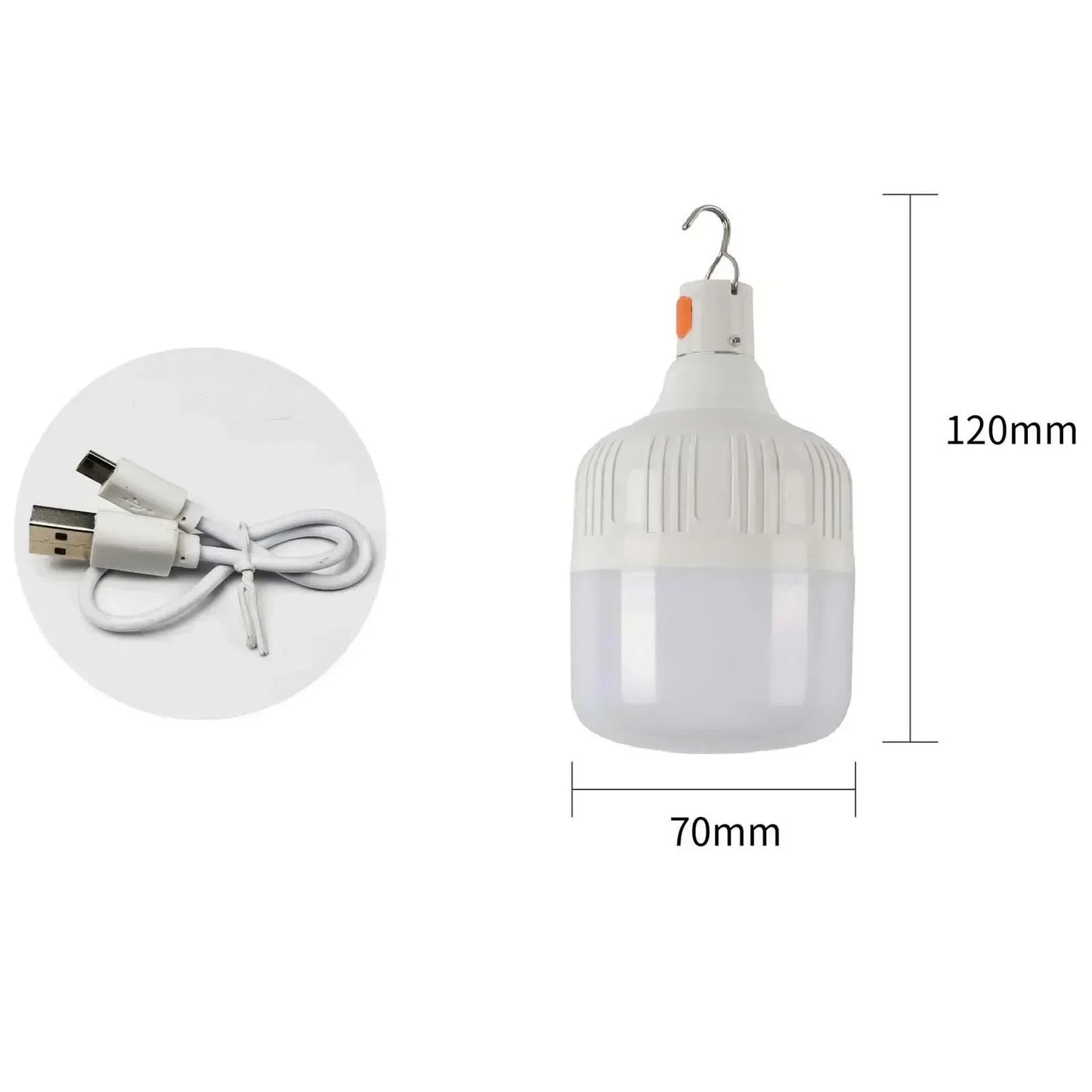 60W Emergency Light Outdoor Camping USB Rechargeable LED Light Bulb Lantern