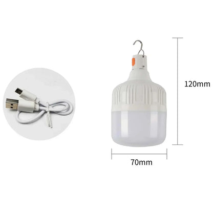 60W Emergency Light Outdoor Camping USB Rechargeable LED Light Bulb Lantern