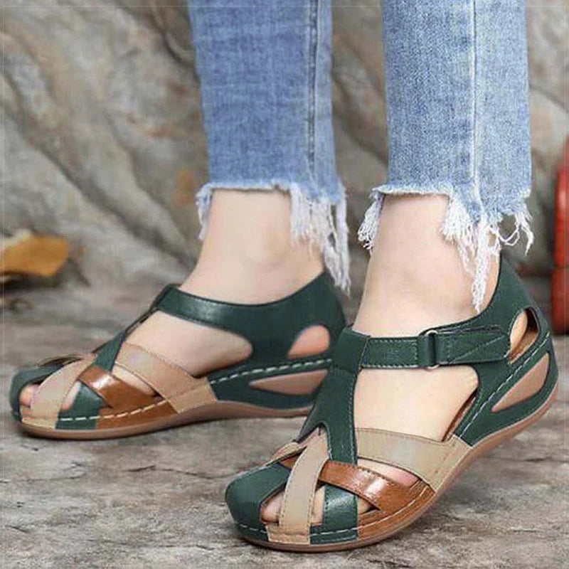 Women's Low Platform Soft Wedge Heels Sandals