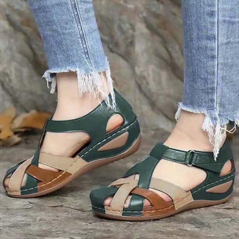 Women's Low Platform Soft Wedge Heels Sandals