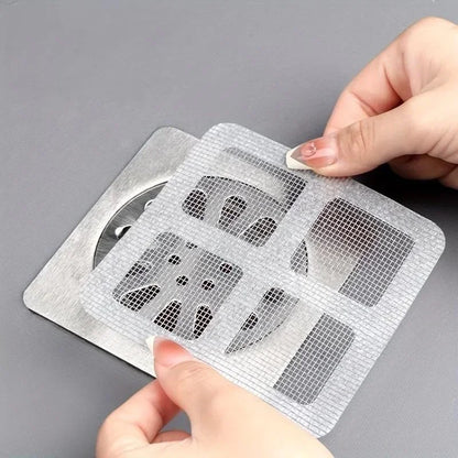 10pcs Disposable Shower Drain Hair Catcher Mesh Shower Drain Cover