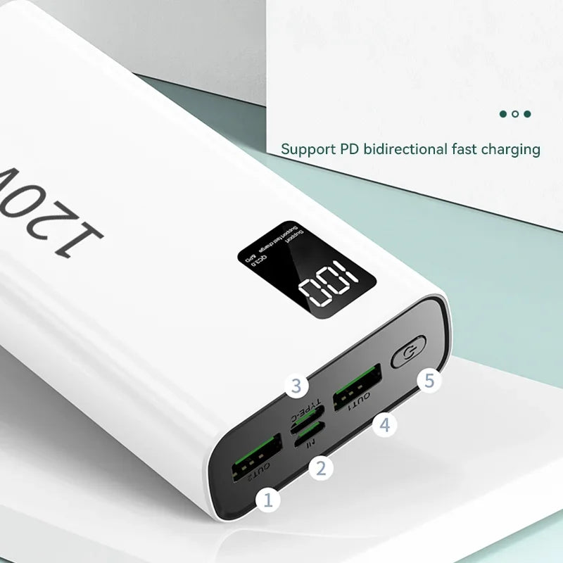 Portable  120W High Capacity Power Bank 50000mAh Fast Charging