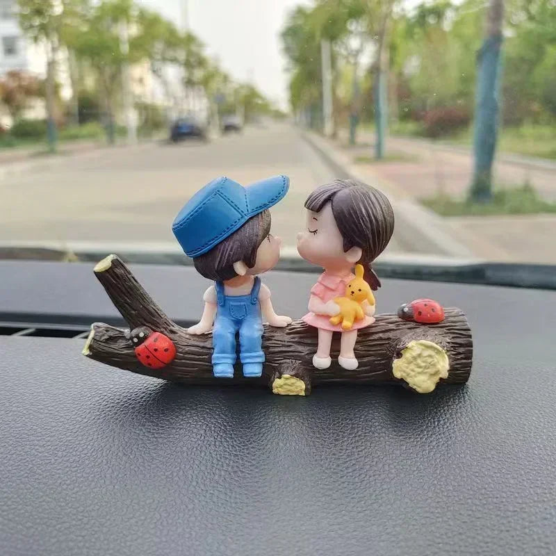 Anime Car Interior Decoration Cute Kissing Couple Dashboard Decoration