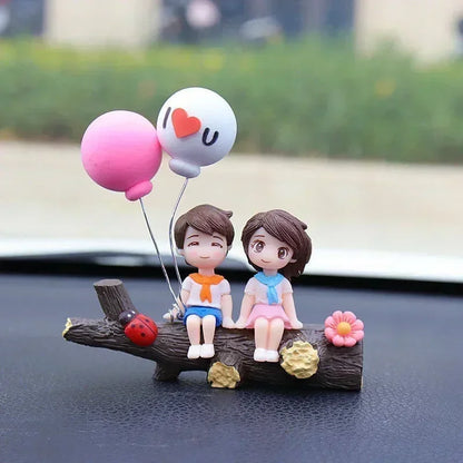 Anime Car Interior Decoration Cute Kissing Couple Dashboard Decoration